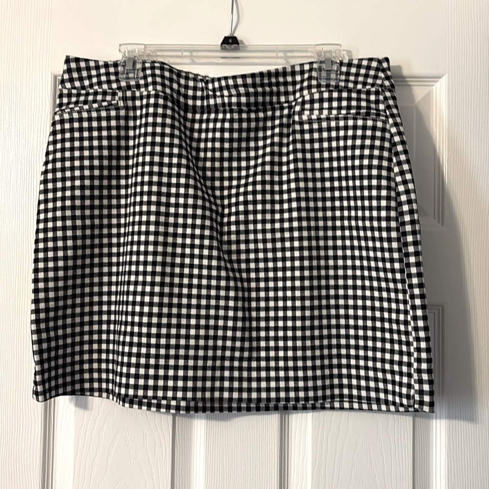 Black checkered skirt